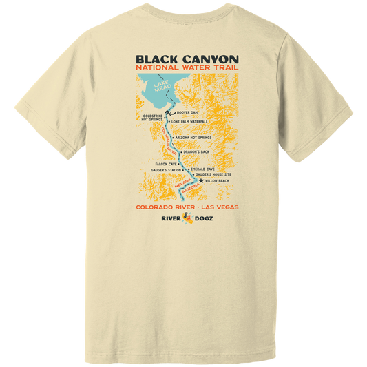 "Black Canyon Map" Short Sleeve T-Shirt
