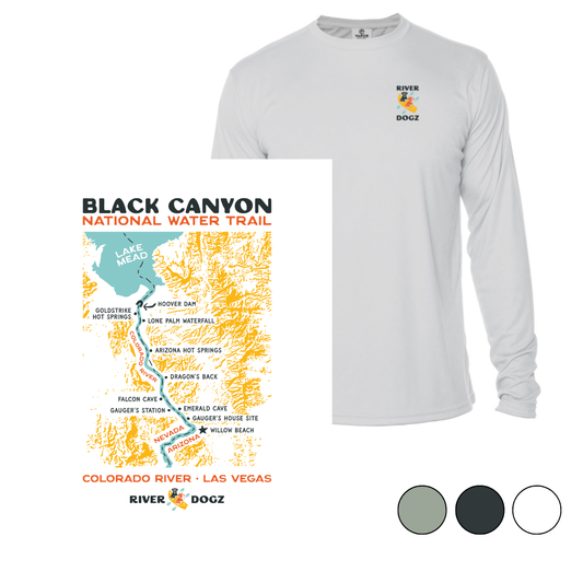 "Black Canyon Map" Quick Dry Long-Sleeve Performance Shirt