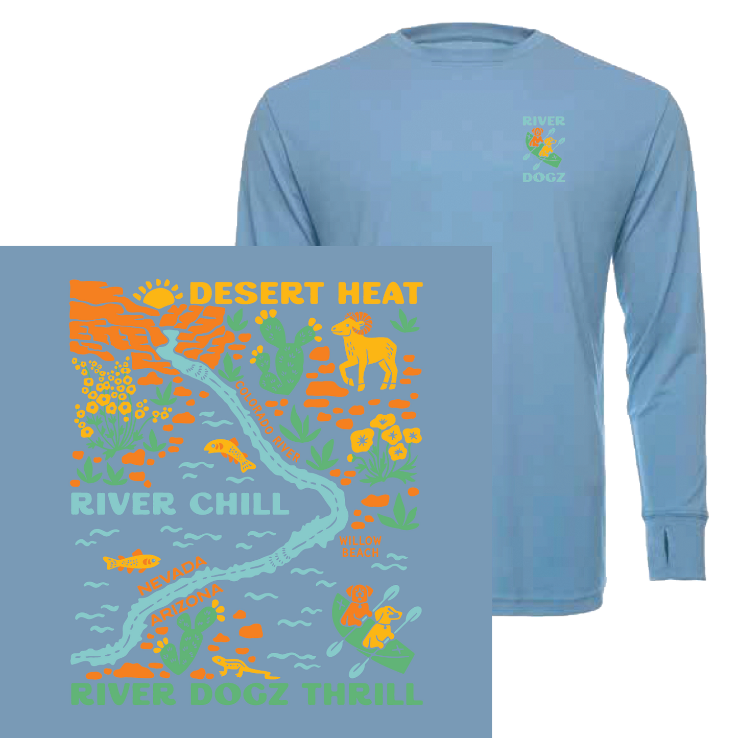 "River Dogz Thrill" Quick Dry Long-Sleeve Performance Shirt