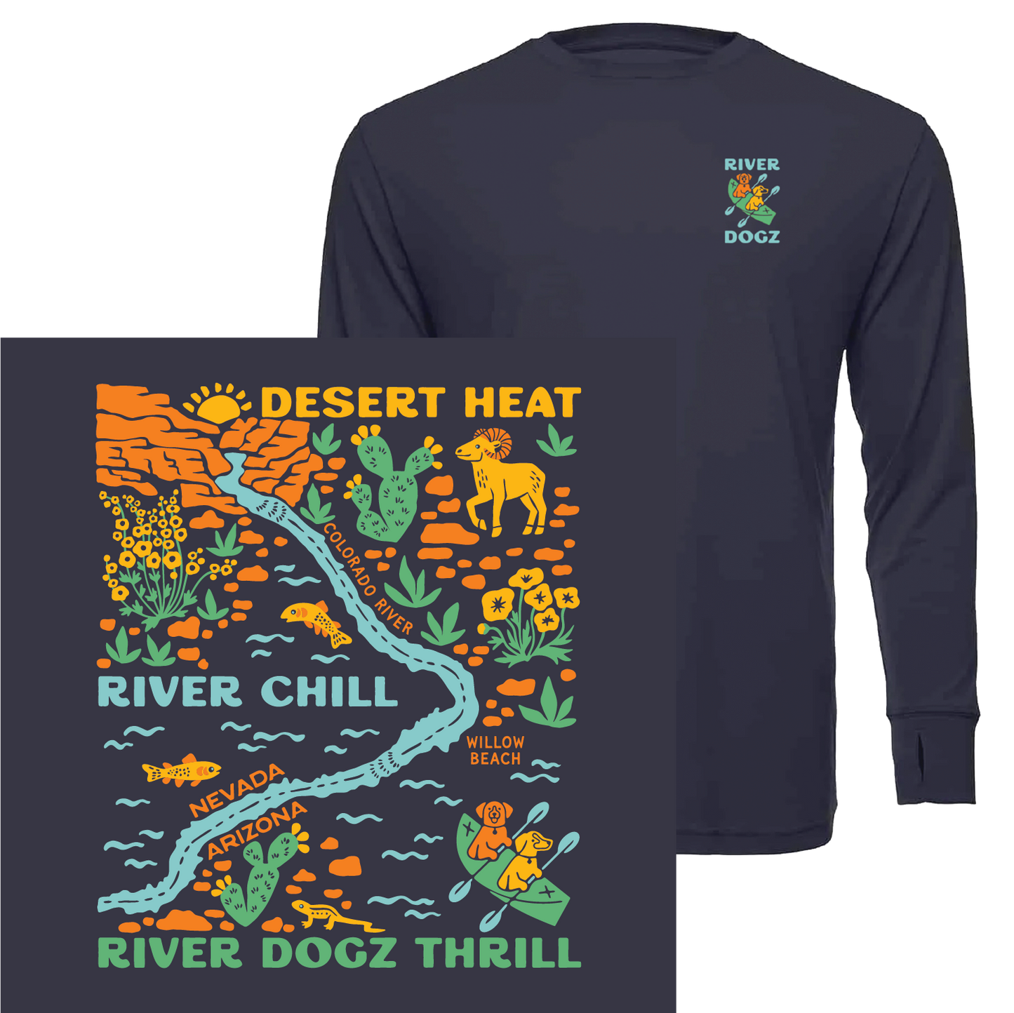 "River Dogz Thrill" Quick Dry Long-Sleeve Performance Shirt