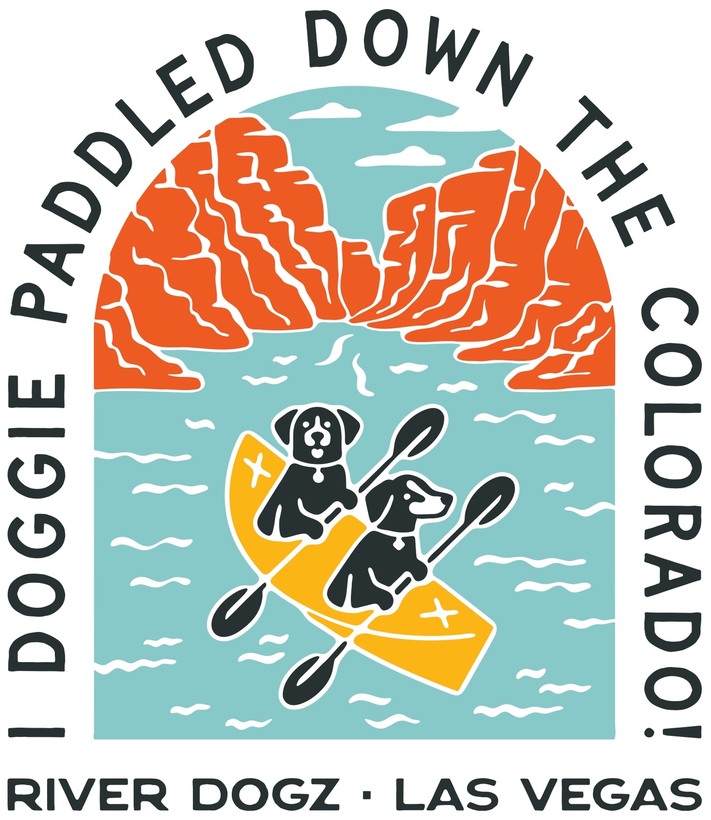 Doggie Paddled the Colorado Sticker