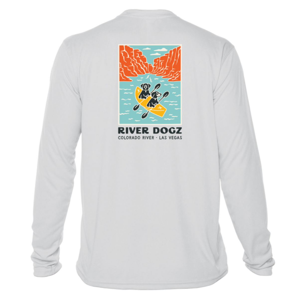 "Dogs in Canyon" Quick Dry Long-Sleeve Performance Shirt
