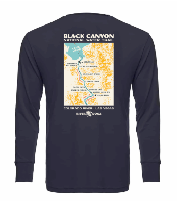 "Black Canyon Map" Quick Dry Long-Sleeve Performance Shirt