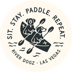 Sit Stay Paddle Repeat Sticker (Light)
