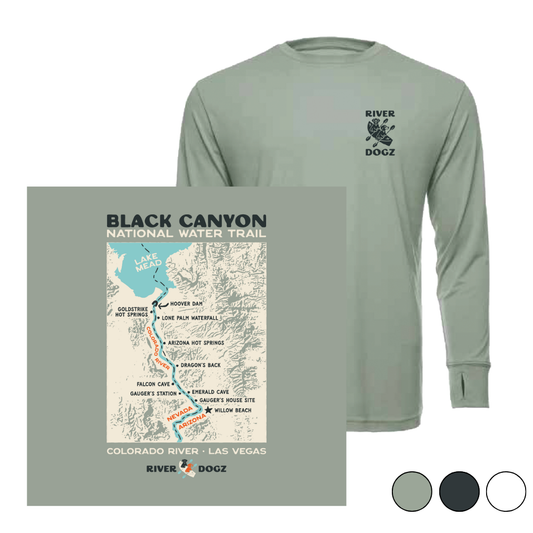 "Black Canyon Map" Quick Dry Long-Sleeve Performance Shirt