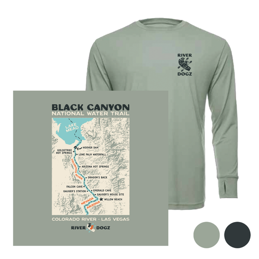 "Black Canyon Map" Quick Dry Long-Sleeve Performance Shirt